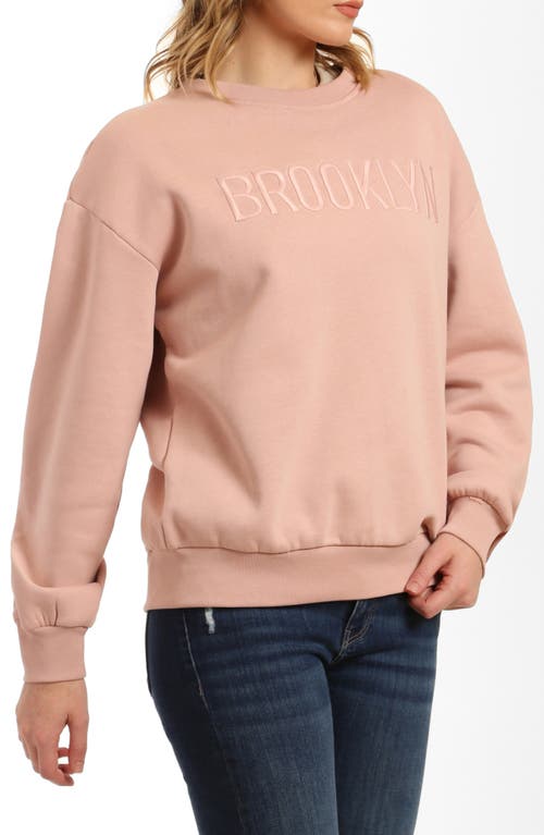 Shop Brooklyn Industries Eva Logo Sweatshirt In Pale Mauve