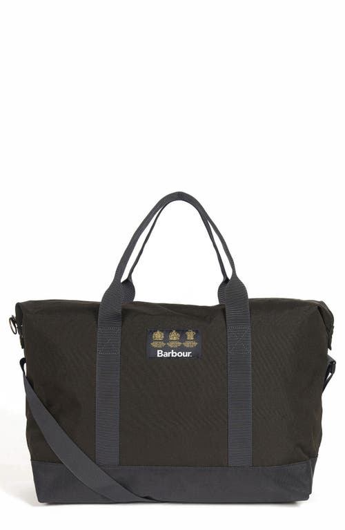 Barbour Canvas Holdall Bag in Navy/Olive