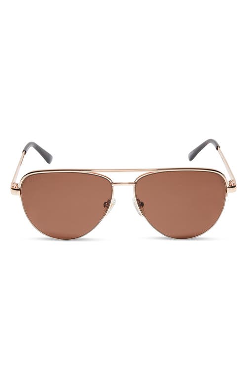 Shop Diff 59mm August Aviator Sunglasses In Gold/brown Lens