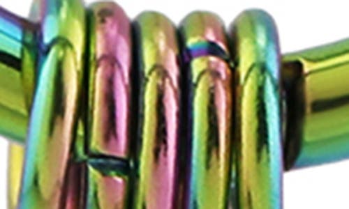 Rebl Rainbow Huggie Hoop Earrings In Rainbow