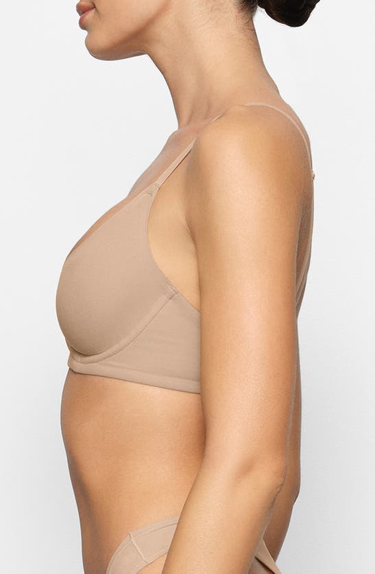 Shop Skims Fits Everybody Unlined Demi Bra In Clay