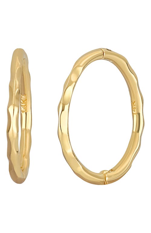 Bony Levy BLG 14K Gold Hammered Hoop Earrings in 14K Yellow Gold at Nordstrom