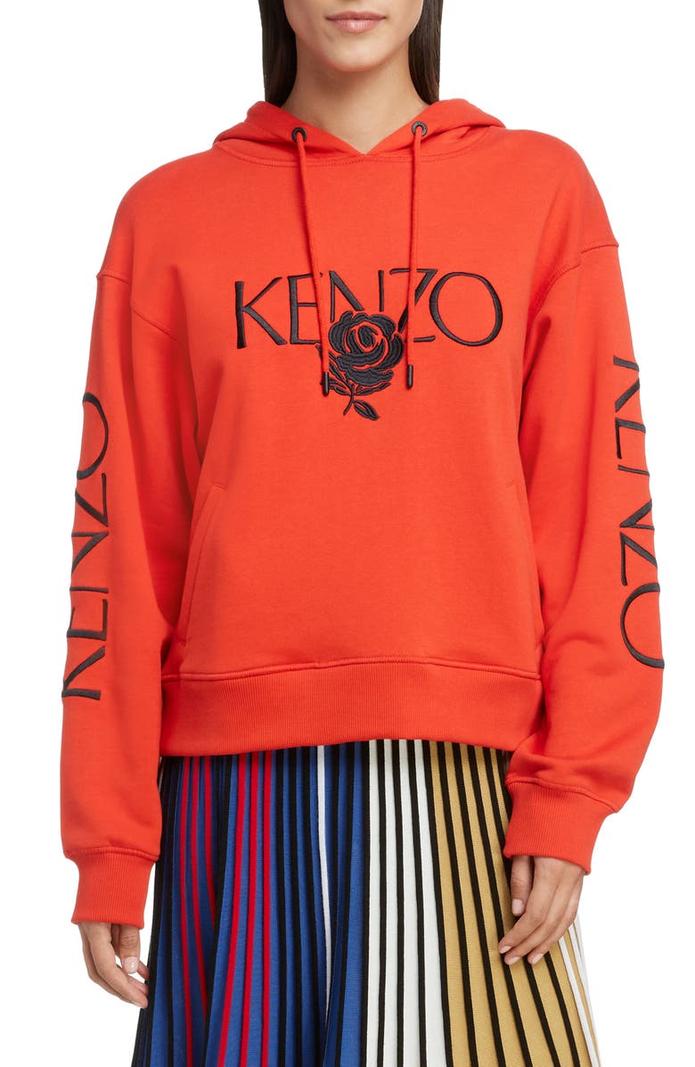 KENZO Embroidered Rose Hoodie | Nordstrom