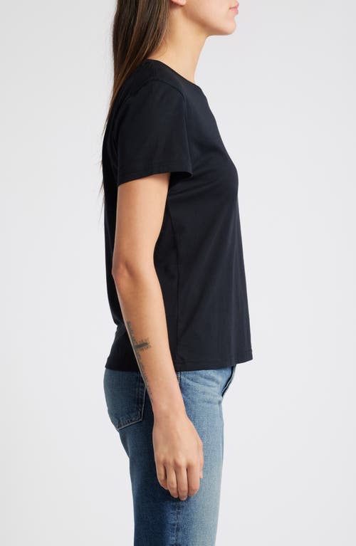 Shop Rails Classic Cotton Crewneck T-shirt In Black