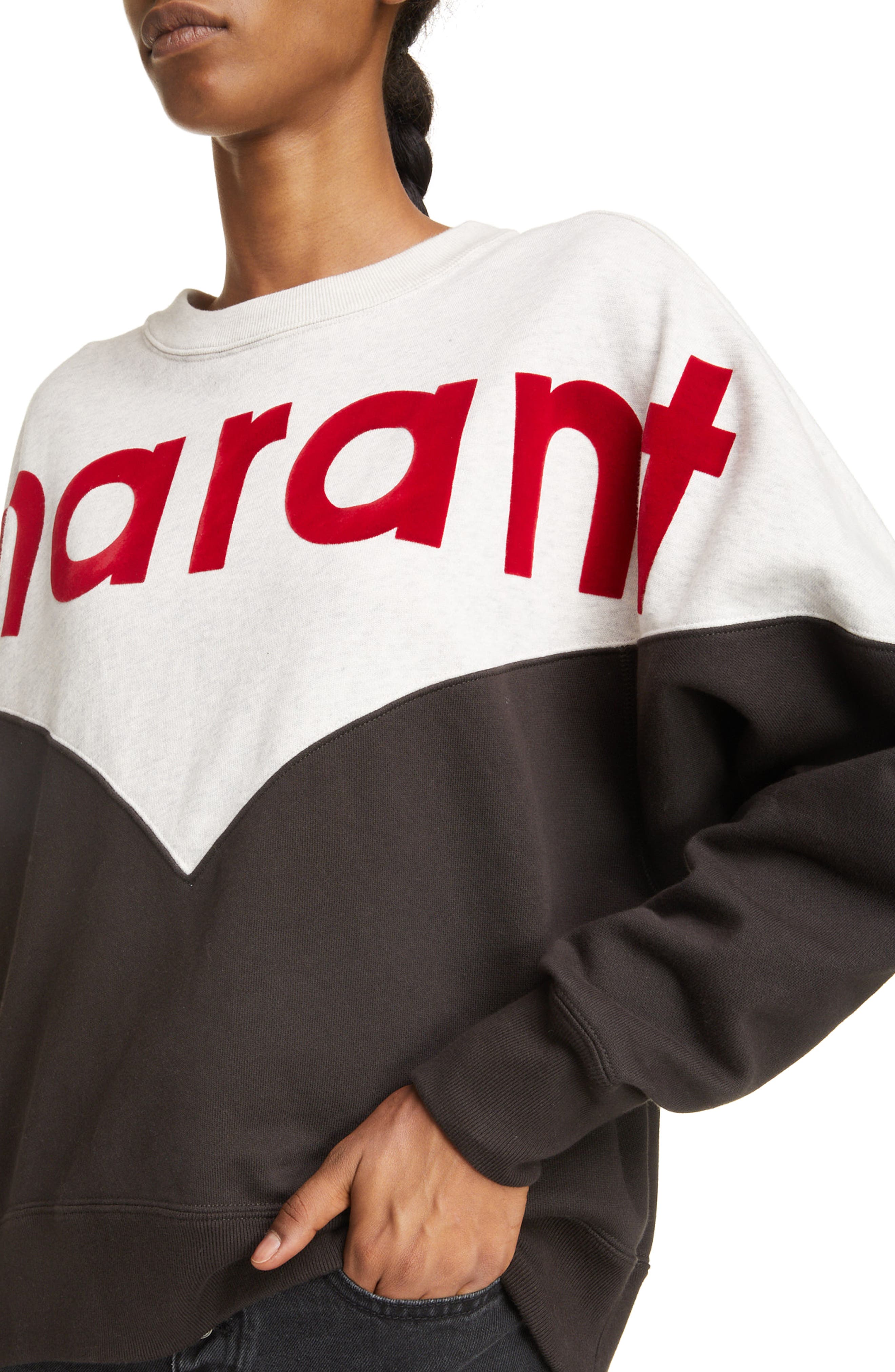 Isabel Marant Étoile Houston Colorblock Oversize Cotton Blend