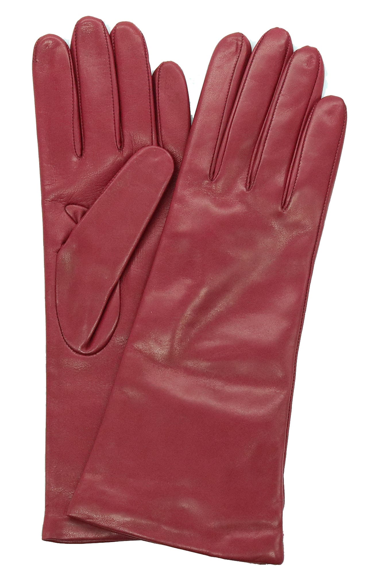 nordstrom red leather gloves