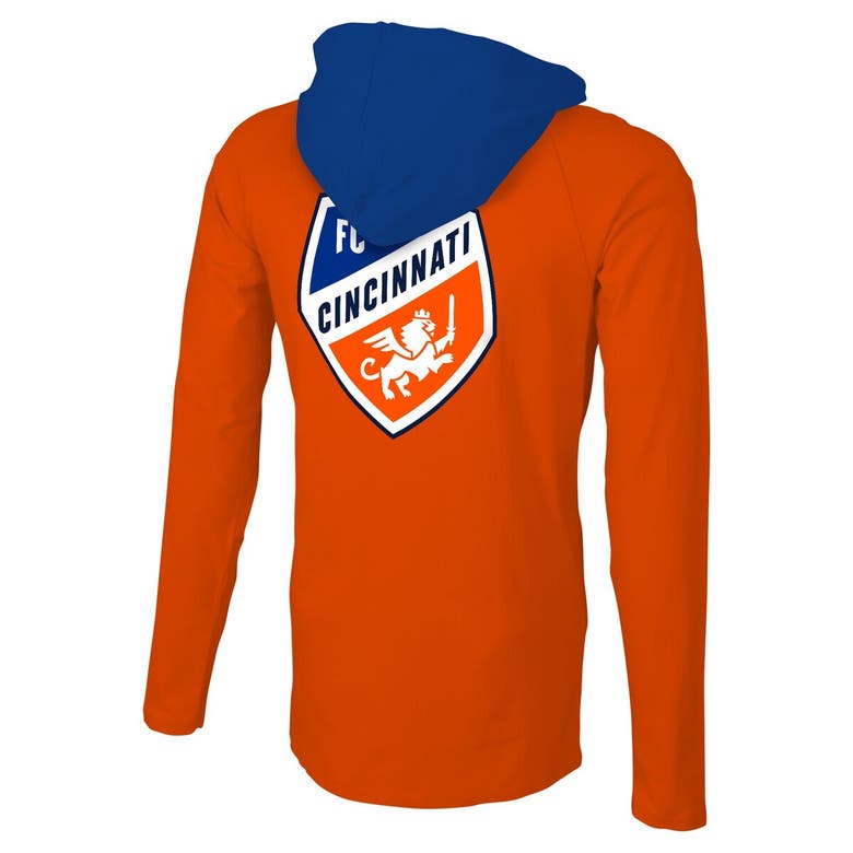 Shop Stadium Essentials Orange Fc Cincinnati Tradition Raglan Hoodie Long Sleeve T-shirt