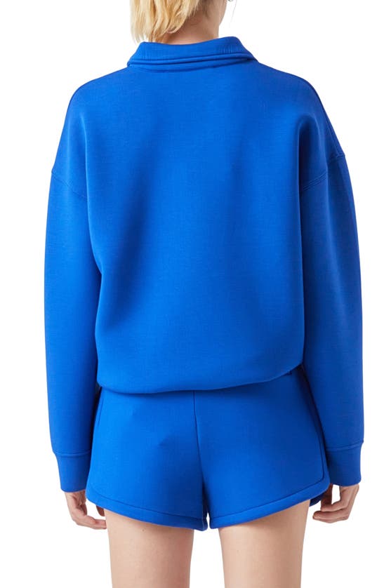 Grey Lab Scuba Quarter Zip Pullover In Royal Blue