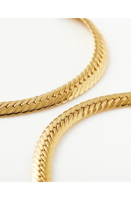 Shop Missoma Camail Snake Chain Necklace In Gold