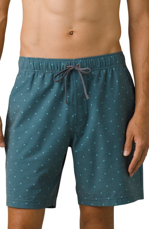 Metric E-Waist Recycled Polyester Blend Swim Trunks in Bluefin Elements