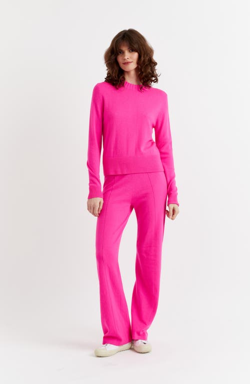 Shop Chinti & Parker Wool & Cashmere Cropped Sporty Sweater In Pink