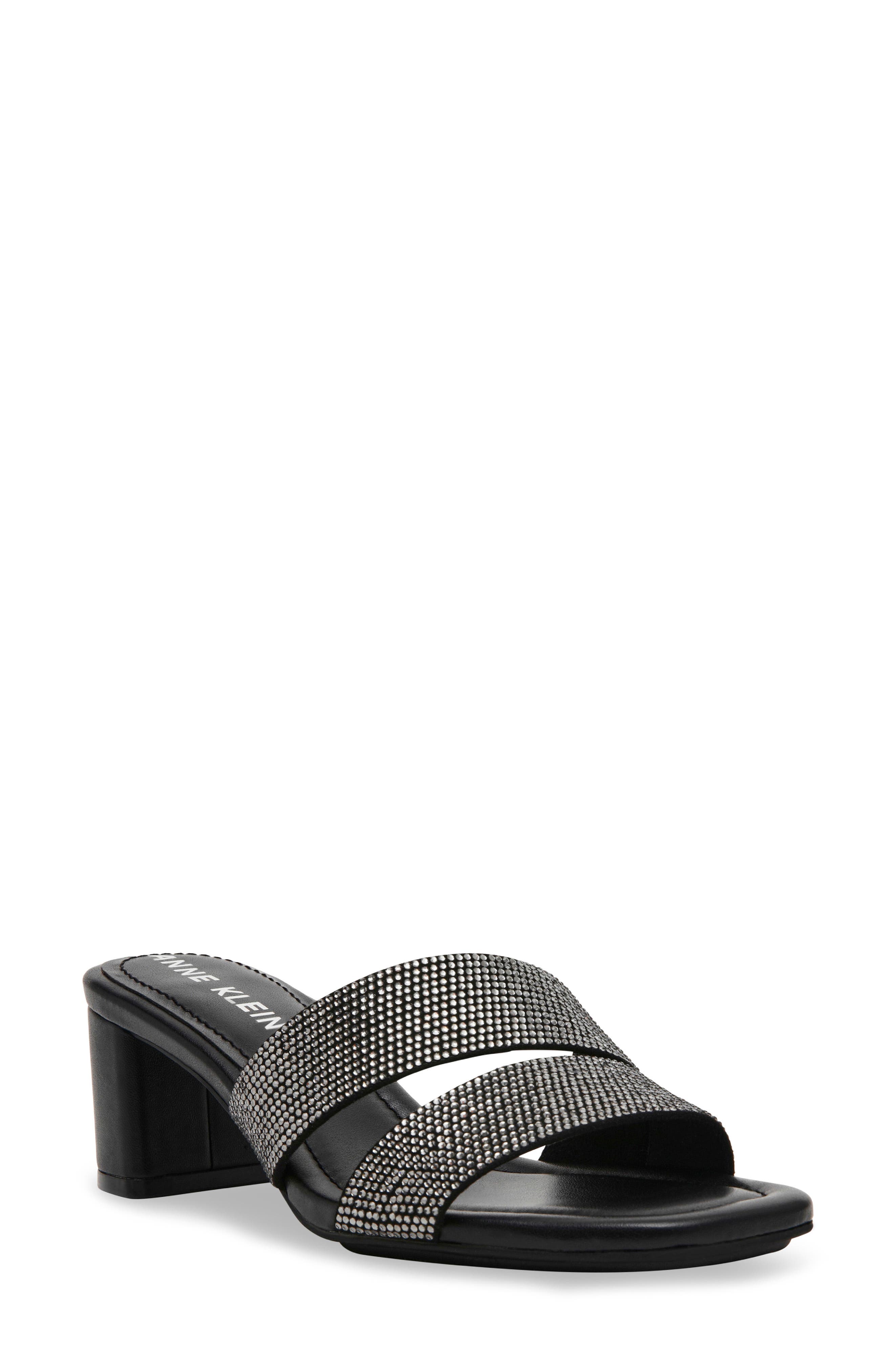 Anne Klein Kalinda Slide Sandal in Black Crystals Cover