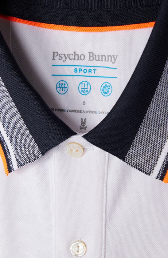 Shop Psycho Bunny Portland Sport Tipped Piqué Polo In White