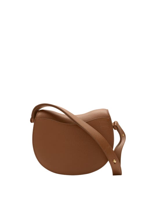 Burberry Rocking Horse Small Leather Saddle Crossbody Bag In Hazel