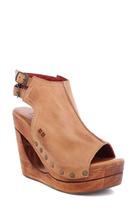 Shop Bed Stu Imelda Cutout Wedge Slingback Sandal In Tan Rustic