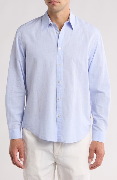 Solomon Trim Fit Yarn Dye Button-Up Shirt