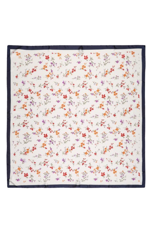 Tasha Mini Flowers Scarf In Ivory/multi