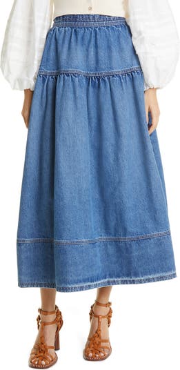 Ulla Johnson The Astrid Denim Maxi Skirt