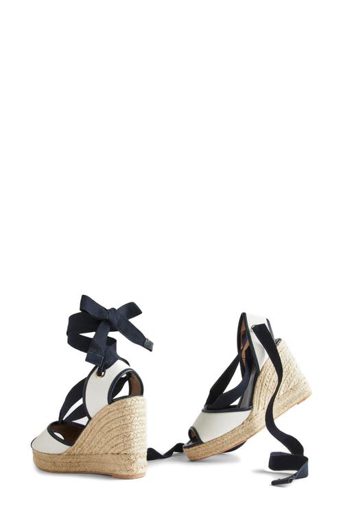 Shop Lk Bennett Chiara Espadrille Sandal In Navy/cream