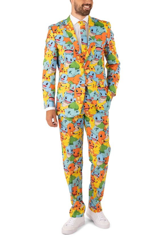 Opposuits Pokémon Two-piece Suit With Tie In Yellow