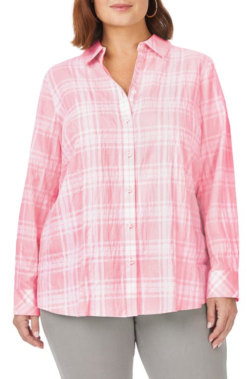 Foxcroft Rhea Plaid Tunic Blouse at Nordstrom,