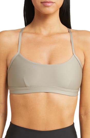 Womens Alo Yoga beige Airlift Intrigue Sports Bra
