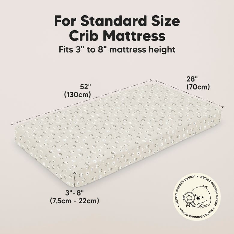 Keababies Soothe Fitted Mini Crib Sheet In Daisies