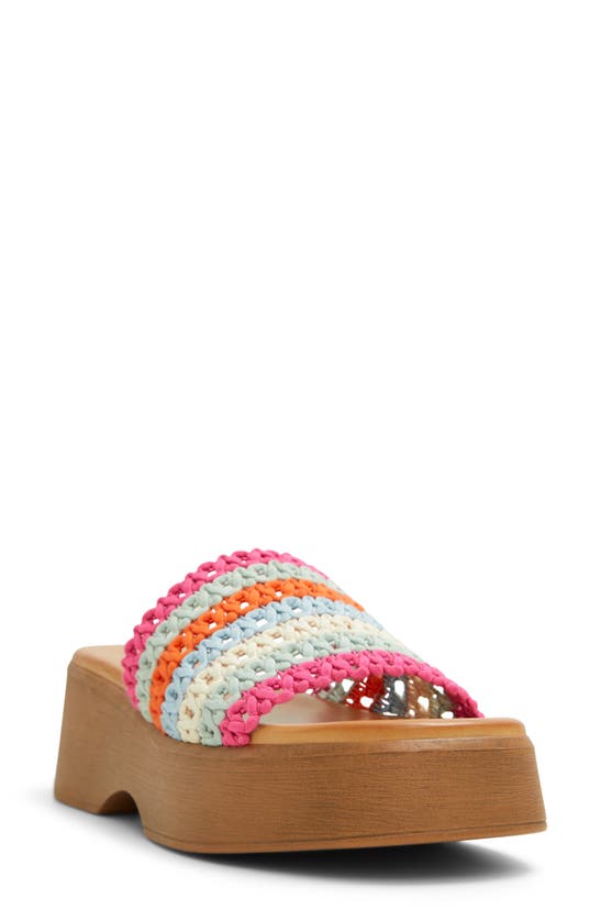 Shop Aldo Yassu Platform Slide Sandal In Pink Multicolor