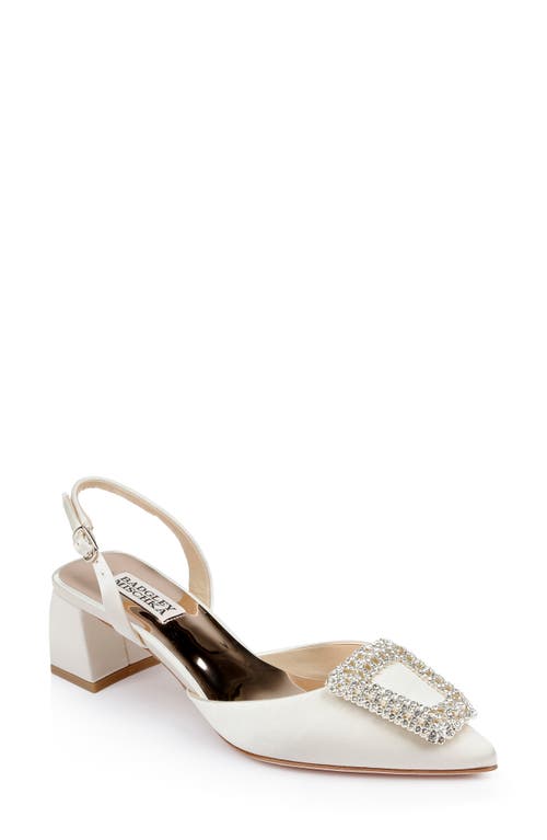 Emmie Slingback Pointed Toe Pump in Ivory