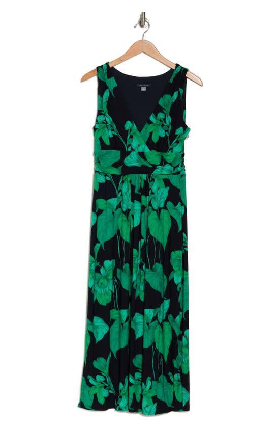 Shop Tommy Hilfiger Island Orchid Jersey Maxi Dress In Sky Captain Multi
