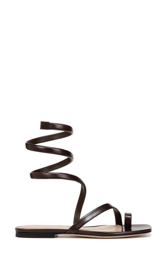 Shop Veronica Beard Allura Ankle Wrap Sandal In Cacao