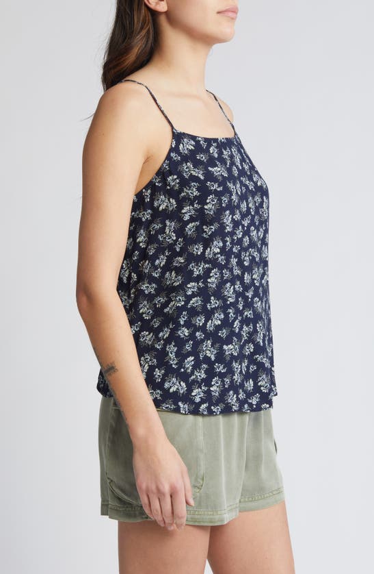 Shop Treasure & Bond Tie Back Camisole In Navy- Beige Lillith Floral