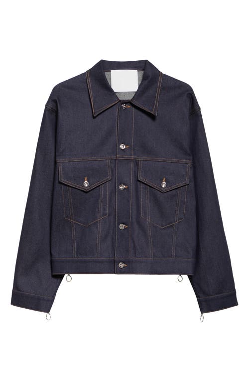 Setchu Zip-cuff Denim Jacket In Indigo