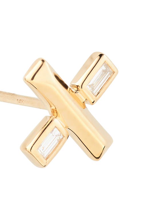 Shop Dana Rebecca Designs Reese Brooklyn Diamond X-stud Earrings In Yellow Gold/diamond