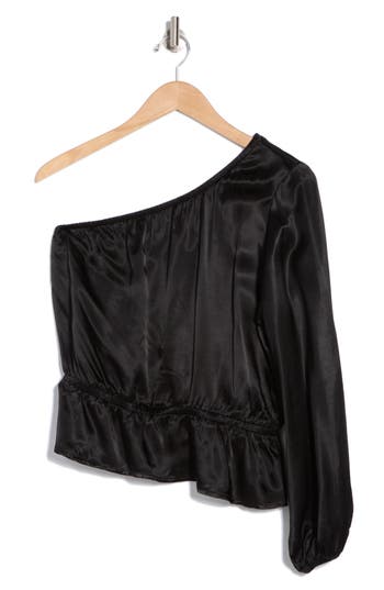 Nation Ltd Kamari One-shoulder Top In Black