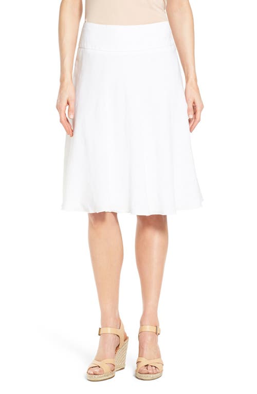 NIC+ZOE Summer Fling Linen Blend Skirt in Paper White