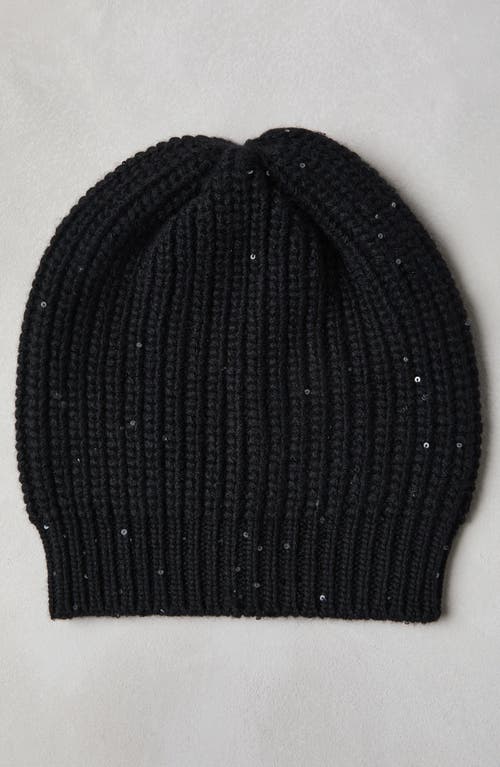 Shop Brunello Cucinelli Cashmere And Silk Beanie In Black