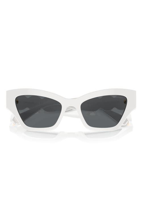 Shop Swarovski 54mm Crystal Cat Eye Sunglasses In White