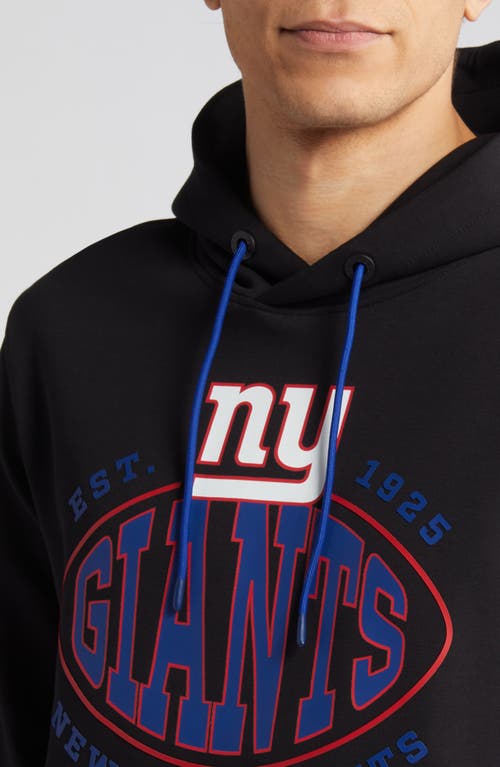 Shop Hugo Boss Boss X Nfl Touchback Graphic Hoodie In New York Giants Black