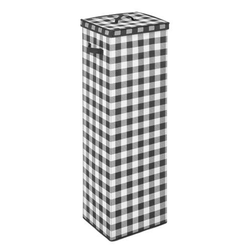 Shop Mdesign Tall Gift-wrapping Paper Storage Box W/ Handles, Lid In Black/white