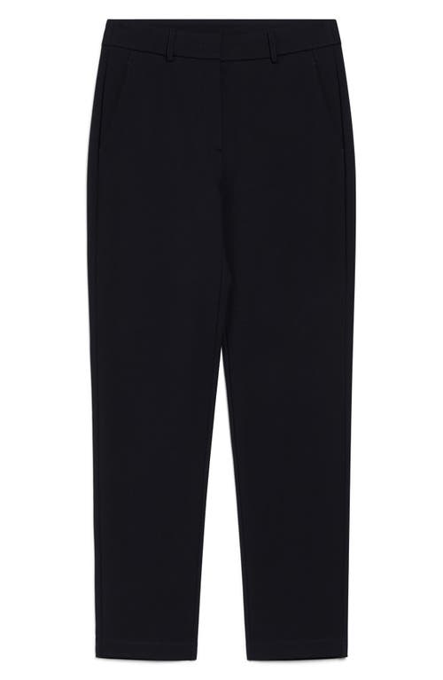 Shop Max Mara Leisure Adepto Stretch Jersey Ankle Pants In Navy