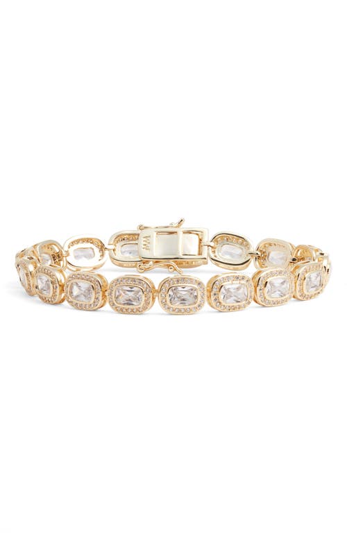 Melinda Maria The Diana Bracelet in Gold/white Diamondettes