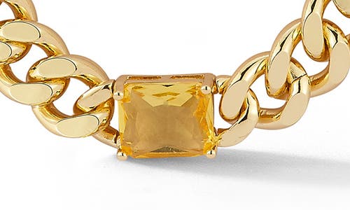 Sphera Milano Cubic Zirconia Station Chain Necklace In Gold