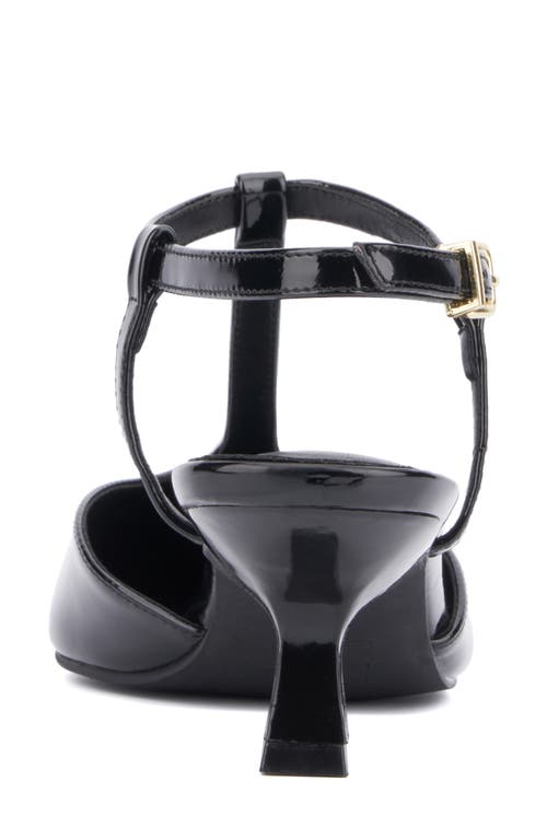 New York And Company Vina T-strap Pump In Black Patent