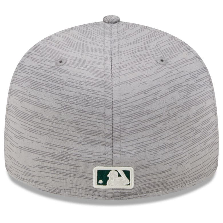 Shop New Era Gray Oakland Athletics 2024 Clubhouse Low Profile 59fifty Fitted Hat In Heather Gray