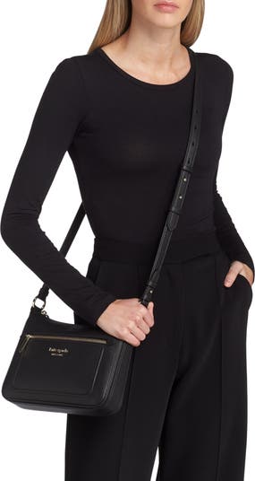 kate spade run around medium crossbody black