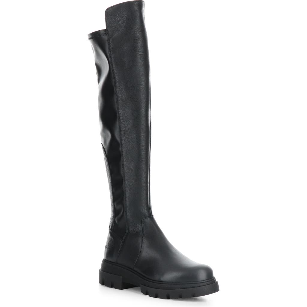 Bos. & Co. Fifth Waterproof Knee High Boot In Black Feel/nappa Stretch