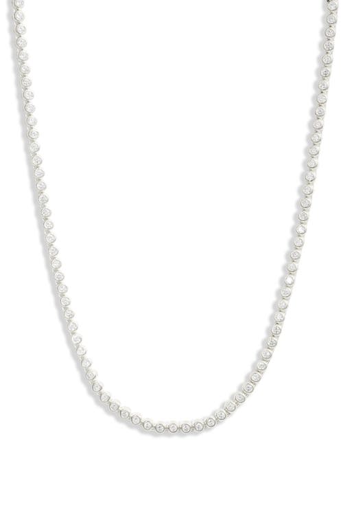 Shymi Classic Round Choker Necklace In Silver/white