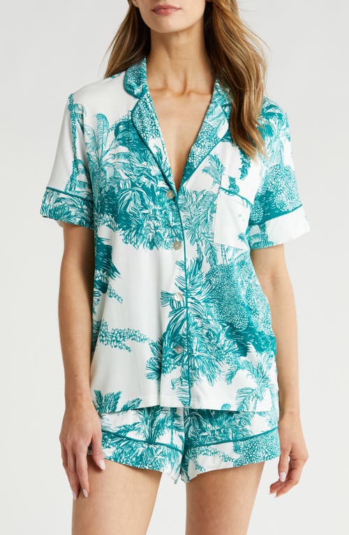 Shop Kilo Brava Palm Print Short Pajamas In Palm Toile Print