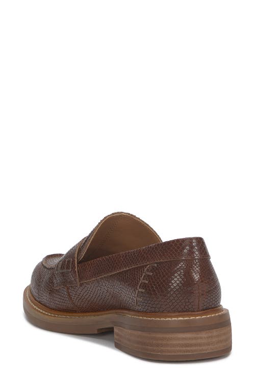 Shop Lucky Brand Salima Snakeskin Embossed Loafer In Reishi